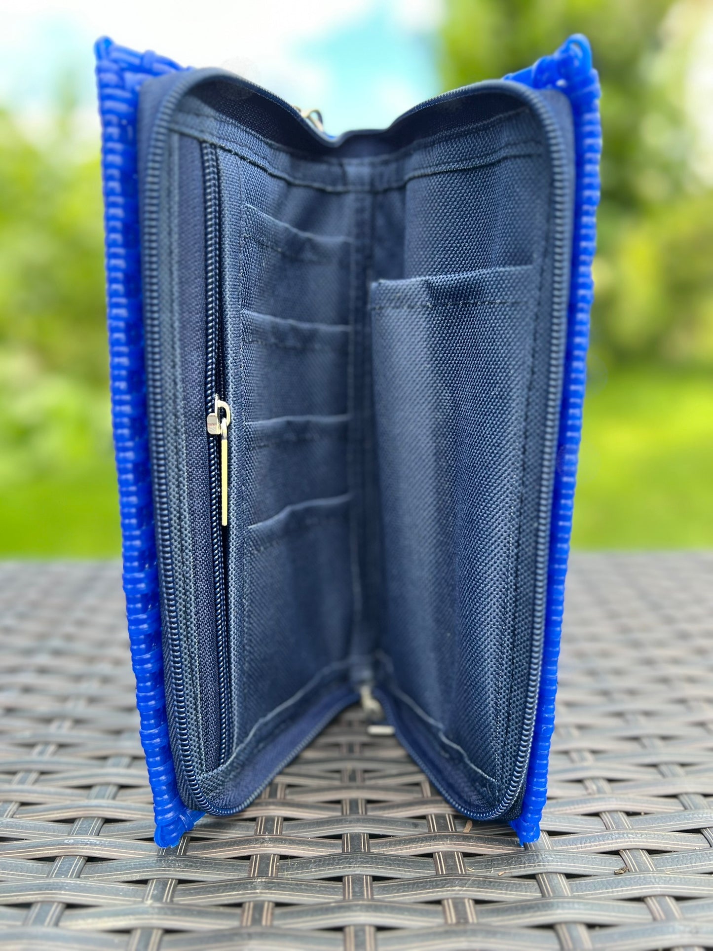 Royal Blue Handwoven Wristlet by Colibri y Barro