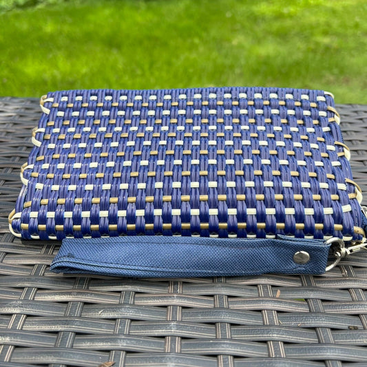 Navy Handwoven Wristlet by Colibri y Barro