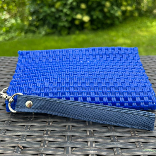 Royal Blue Handwoven Wristlet by Colibri y Barro