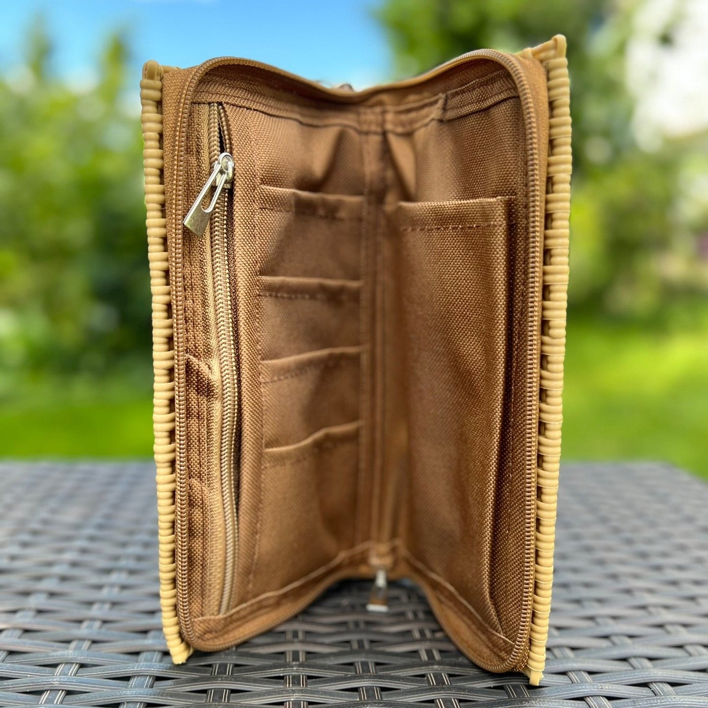 Gold Handwoven Wristlet by Colibri y Barro
