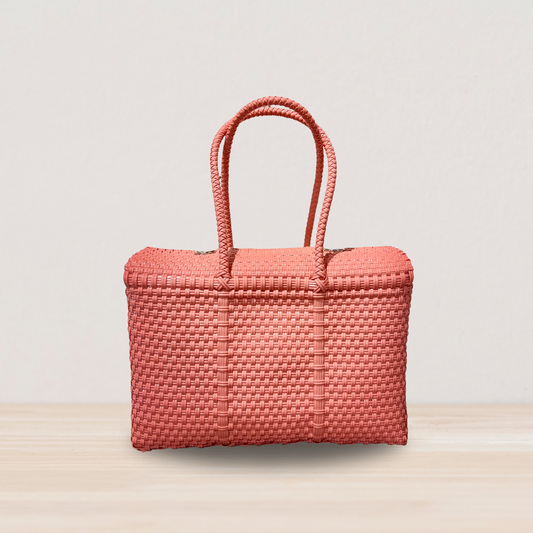 Salmon Handwoven Basket by Colibri and Barro